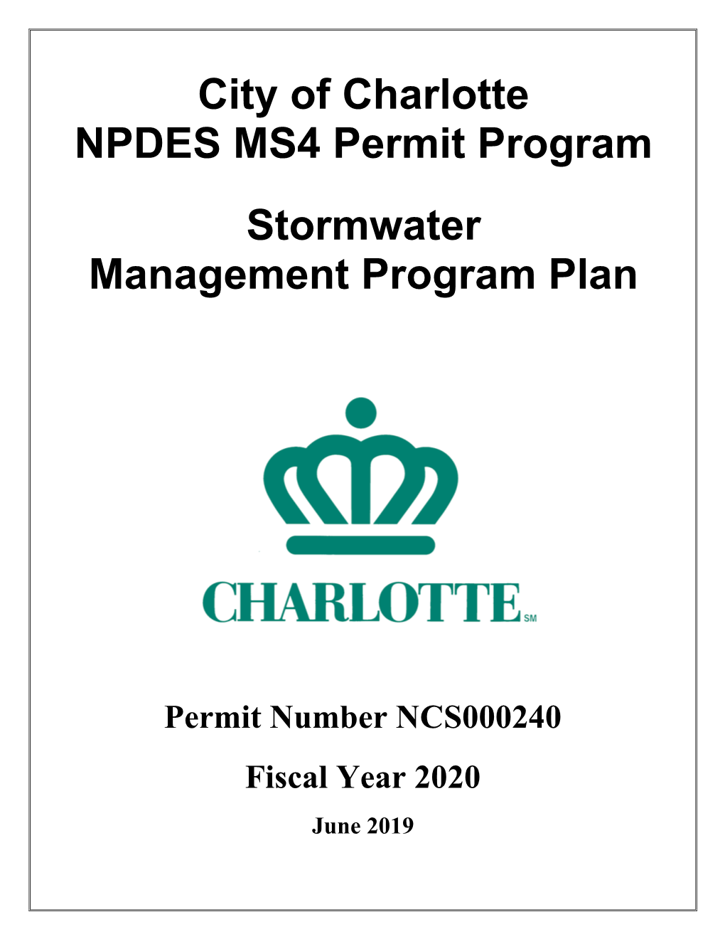 Current Storm Water Management Plan