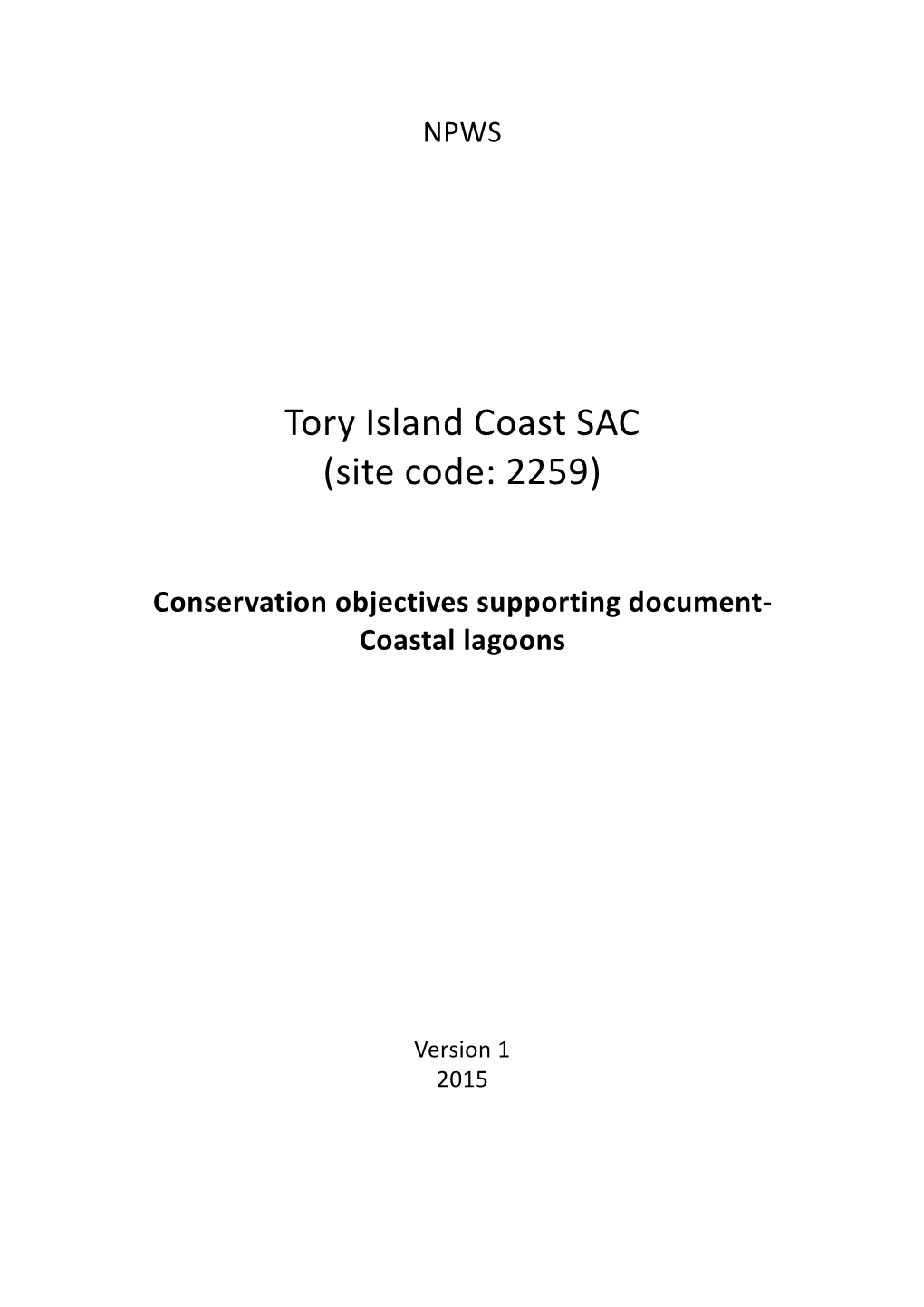 Tory Island Coast SAC (Site Code: 2259)