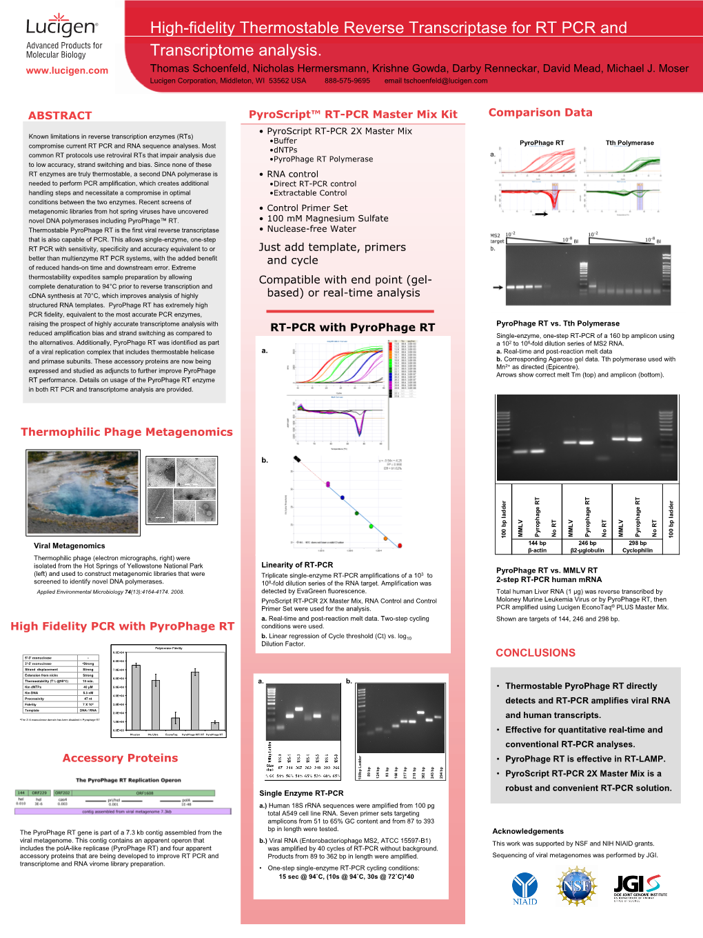 High-Fidelity Thermostable Reverse Transcriptase for RT PCR and Transcriptome Analysis