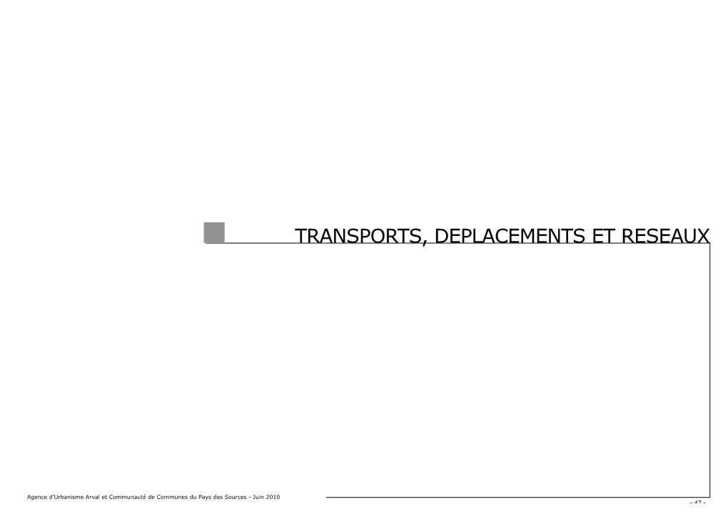 Transports, Deplacements Et Reseaux