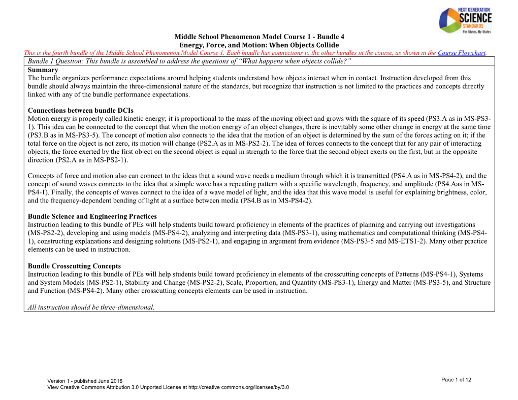 Middle School Phenomenon Model