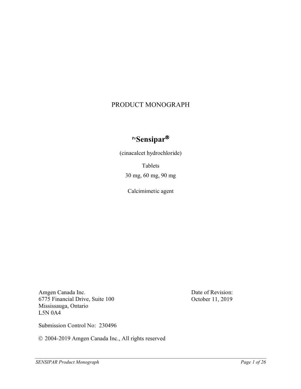 Product Monograph