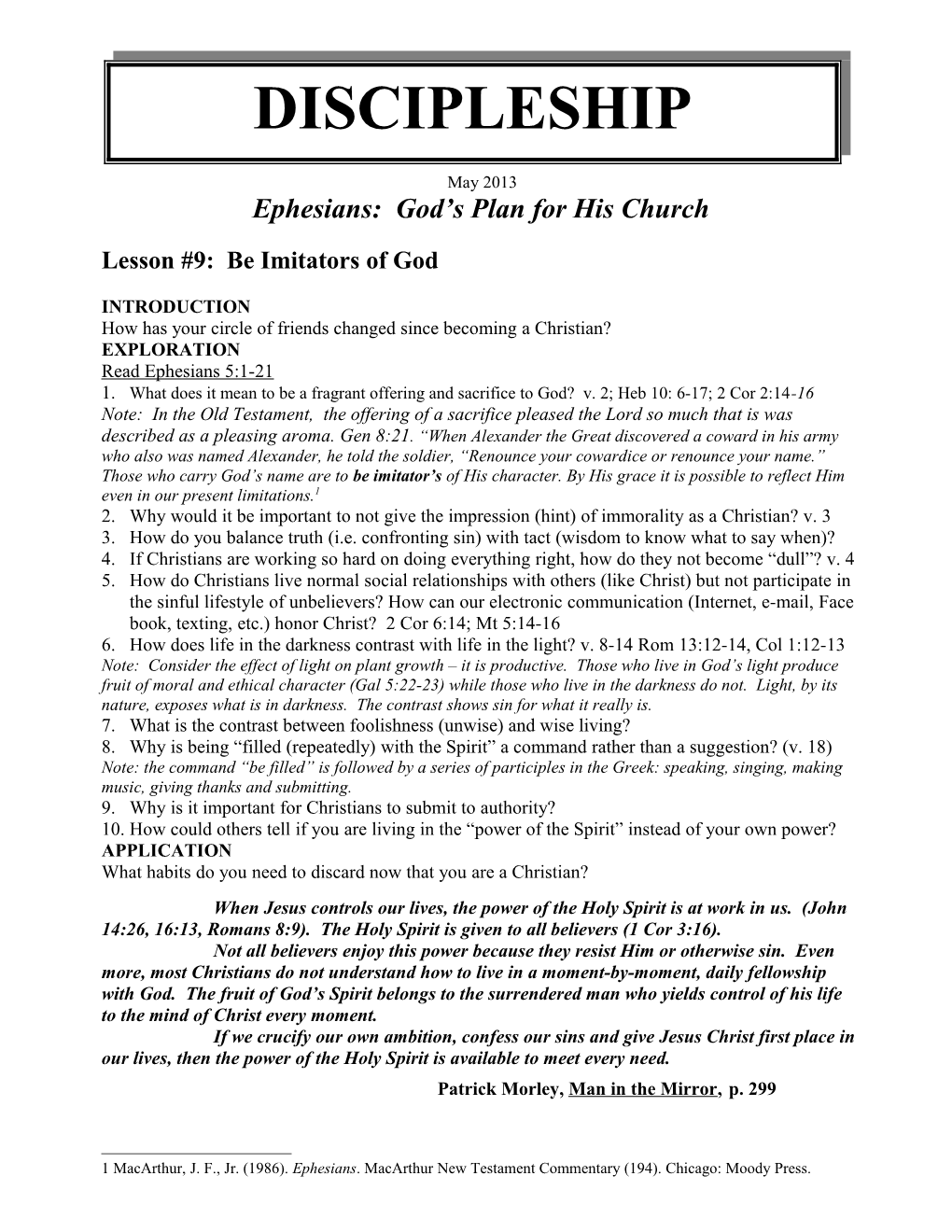 Ephesians: God S Plan for His Church