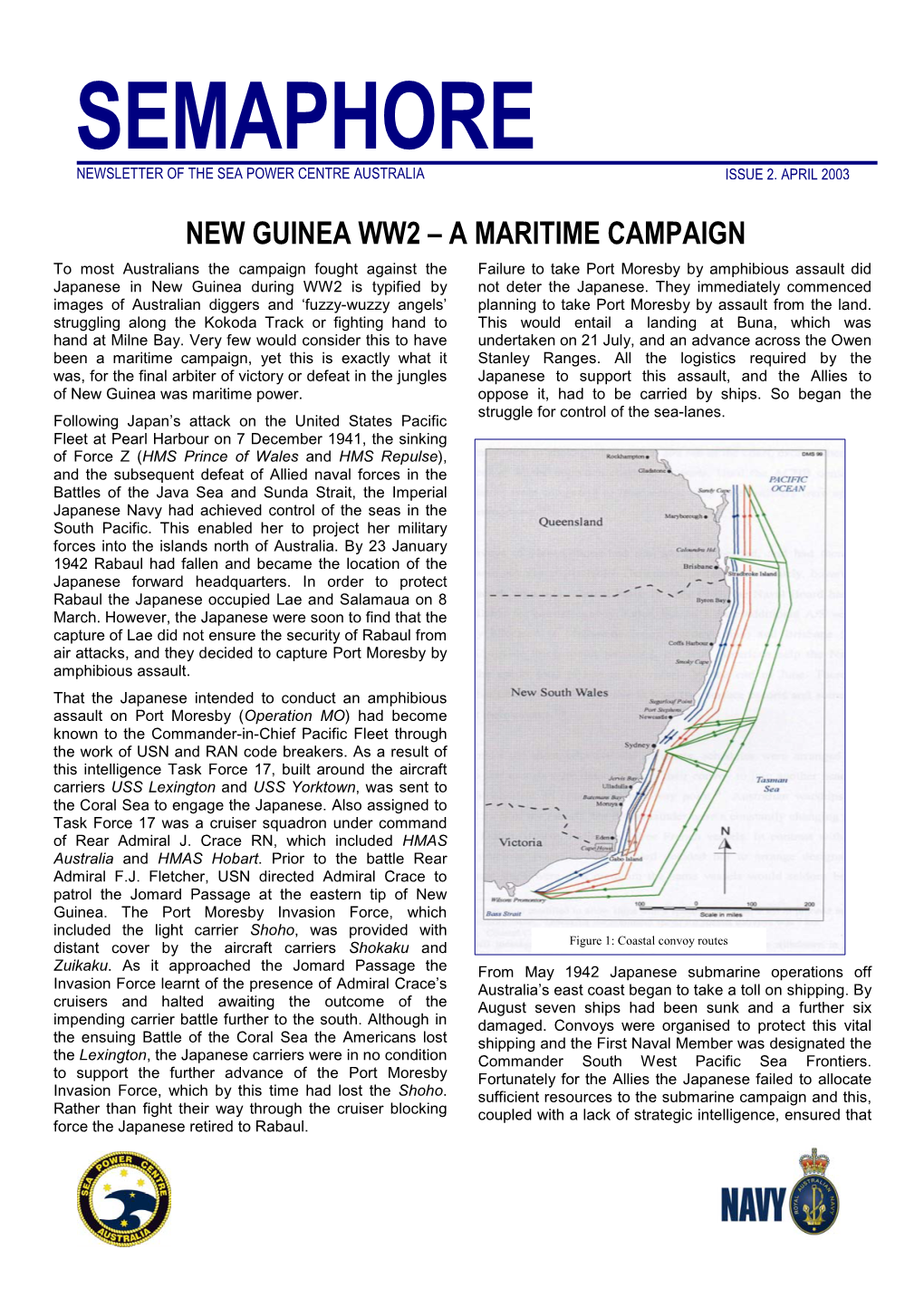 Semaphore Newsletter of the Sea Power Centre Australia Issue 2, April 2003