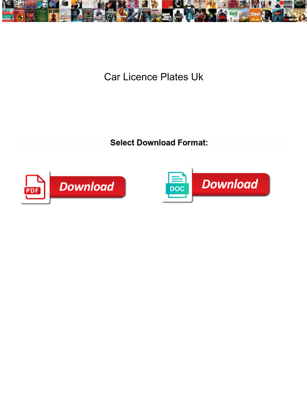 Car Licence Plates Uk