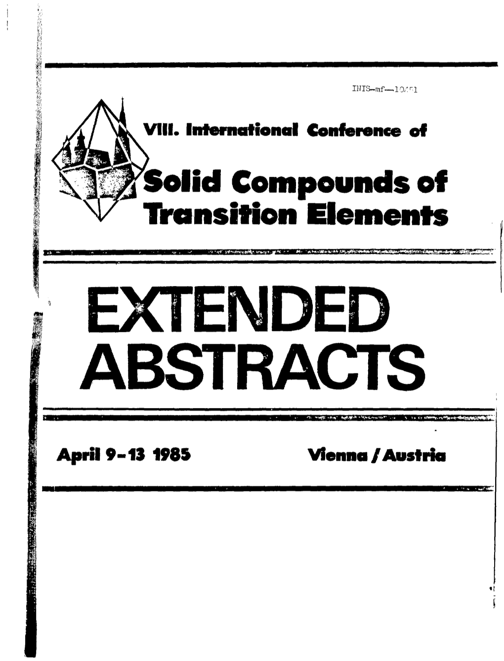 Solid Compounds of Transition Elements