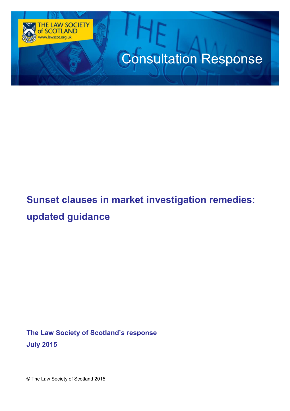 The Law Society of Scotland's Response