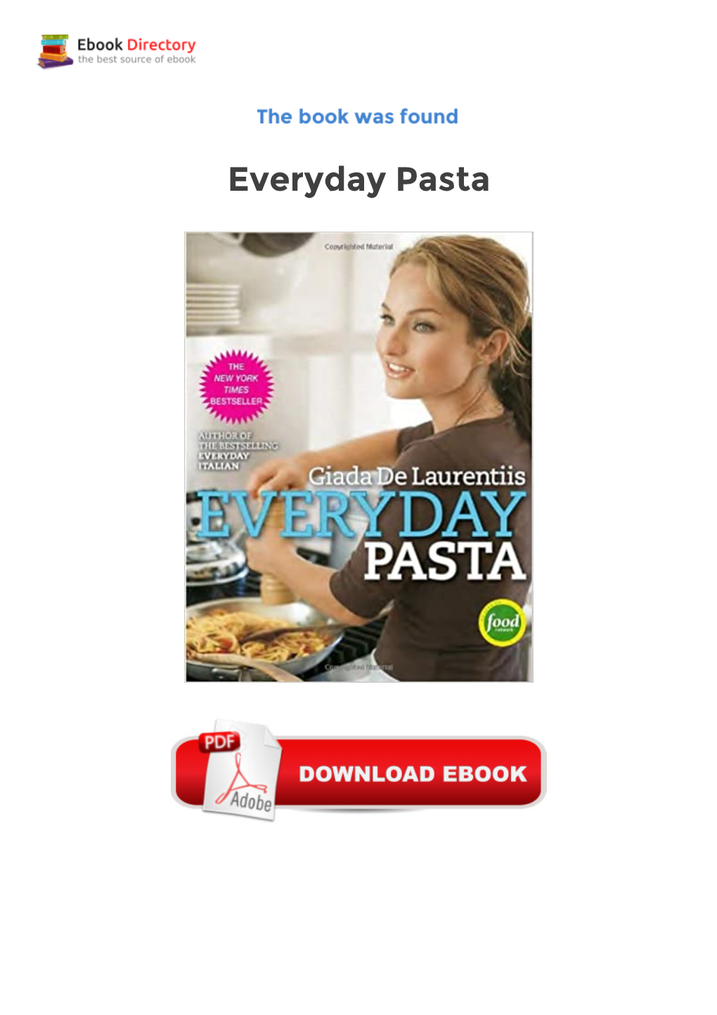 Ebook Free Everyday Pasta