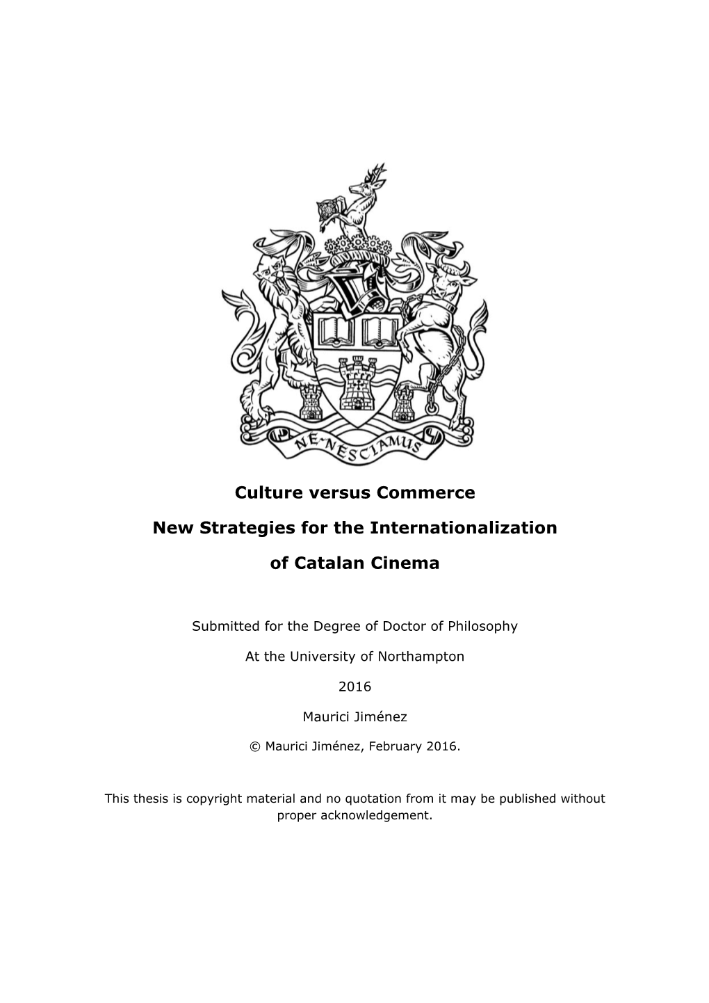 Culture Versus Commerce New Strategies for The