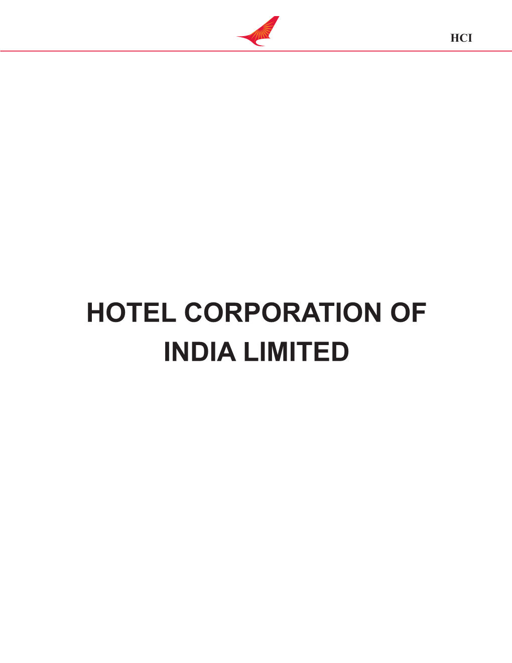 Hotel Corporation of India Limited Contents