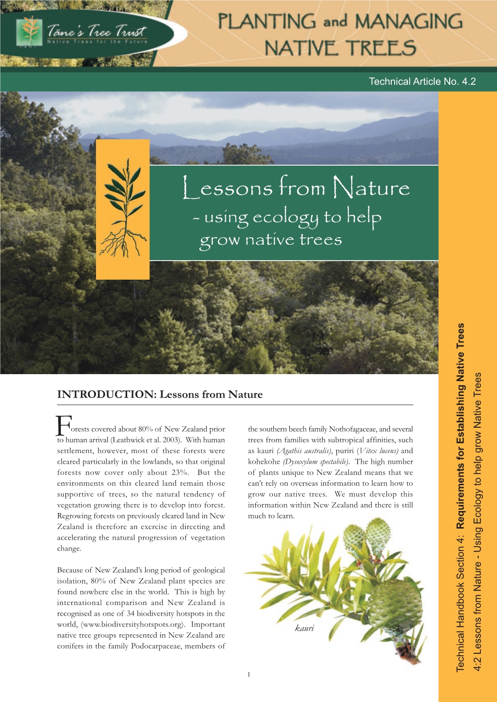 Lessons from Nature