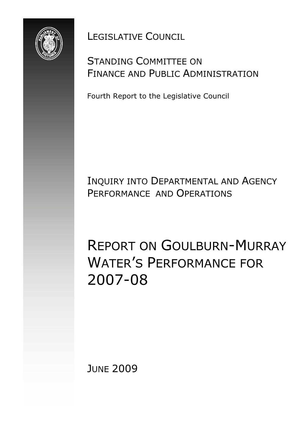 Report on Goulburn-Murray Water's