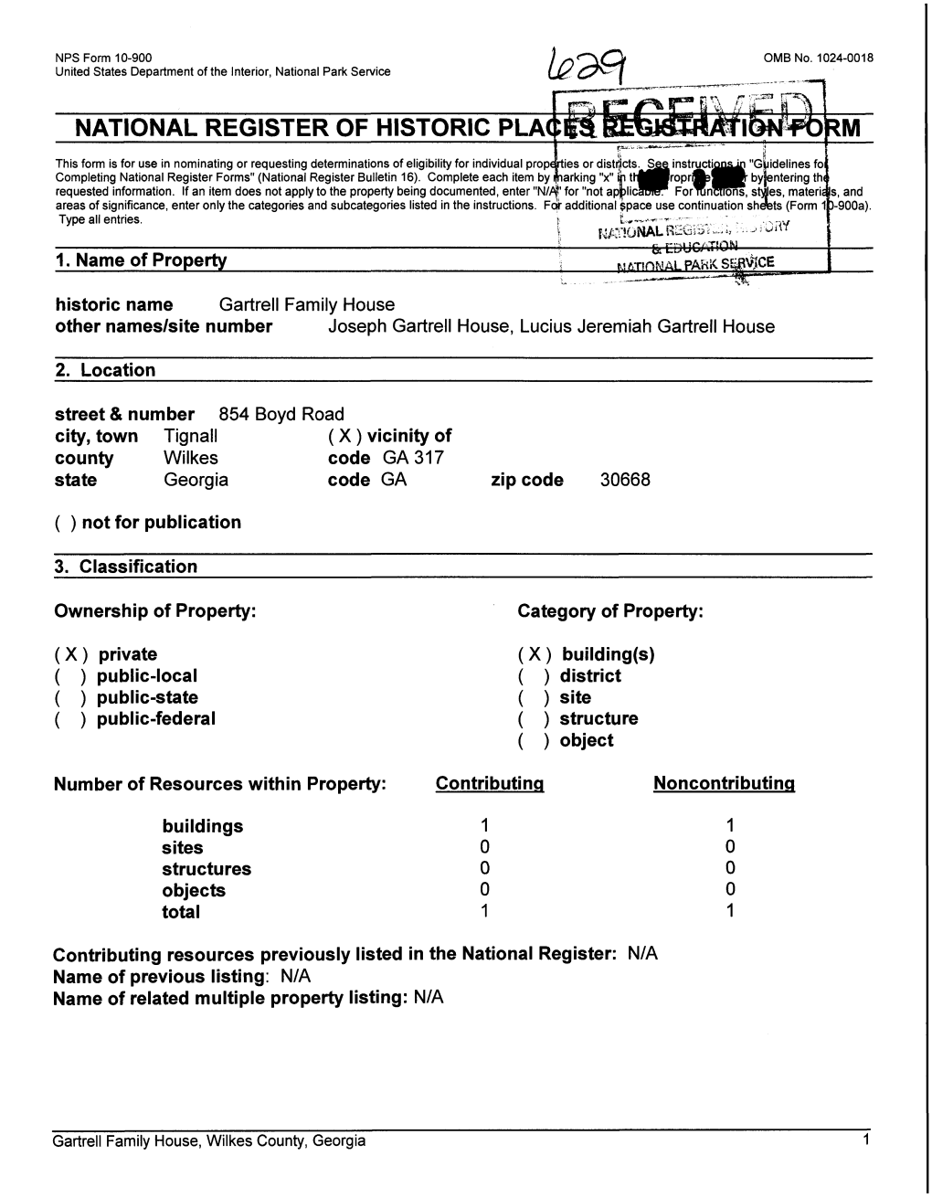 National Register of Historic Pl Ac Rm