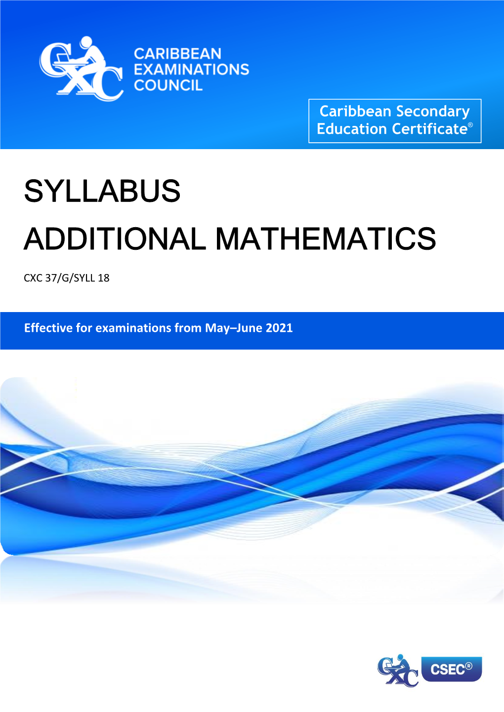 Syllabus Additional Mathematics