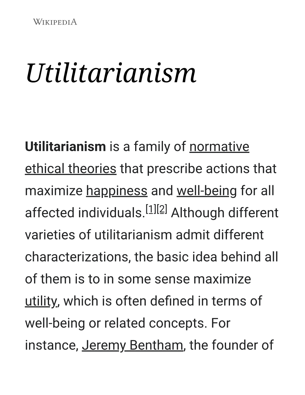 Utilitarianism