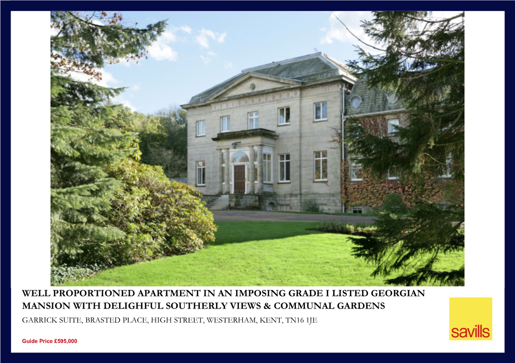 Well Proportioned Apartment in an Imposing Grade I Listed Georgian