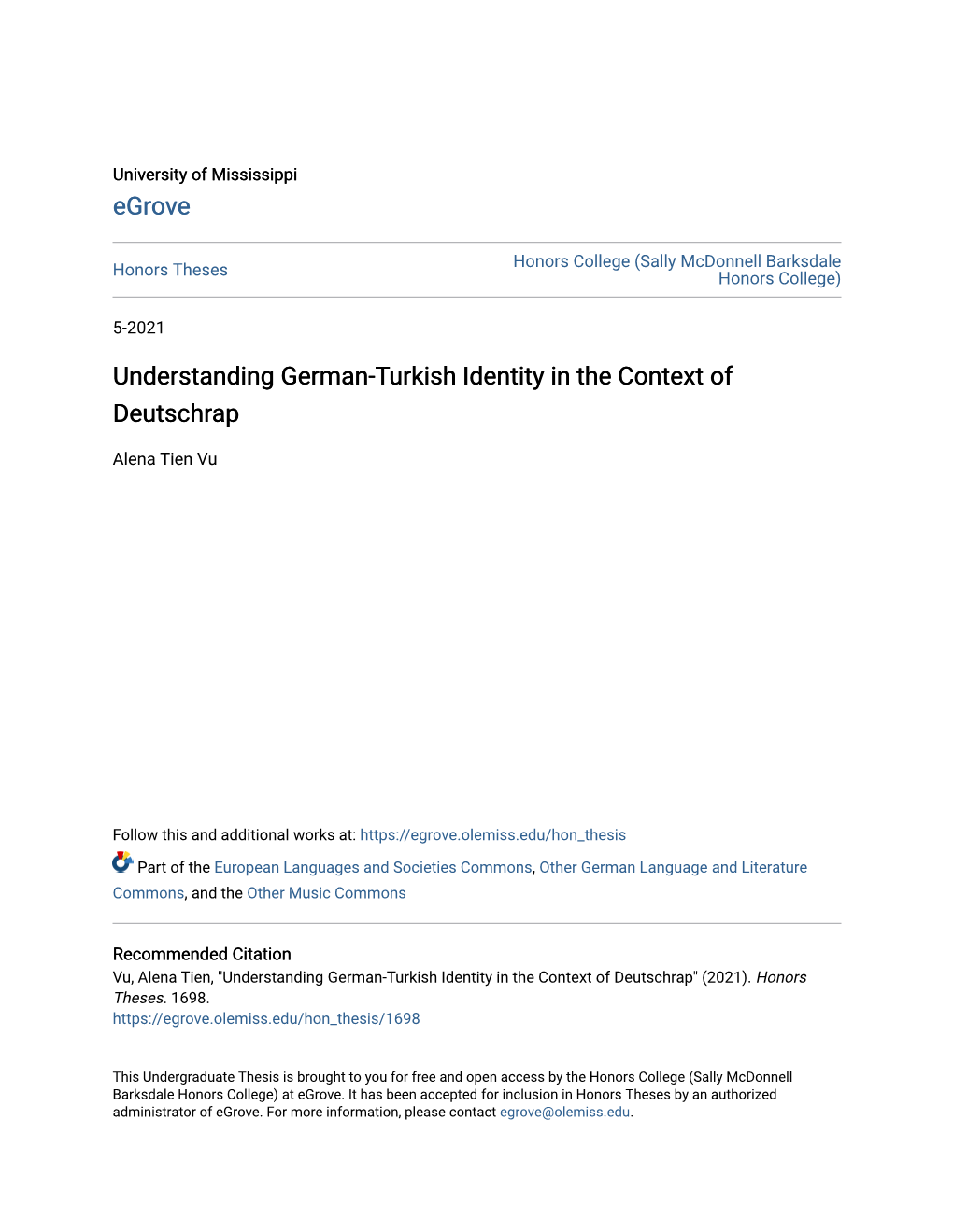 Understanding German-Turkish Identity in the Context of Deutschrap