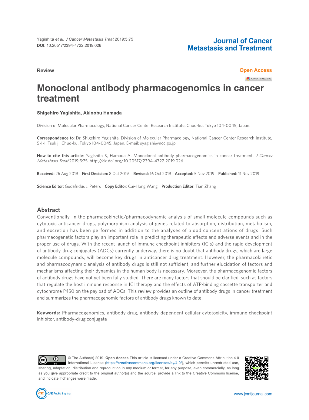 Monoclonal Antibody Pharmacogenomics in Cancer Treatment