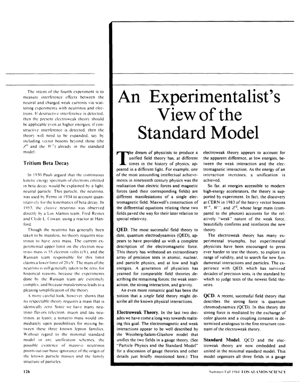 An Experimentalist's View of the Standard Model