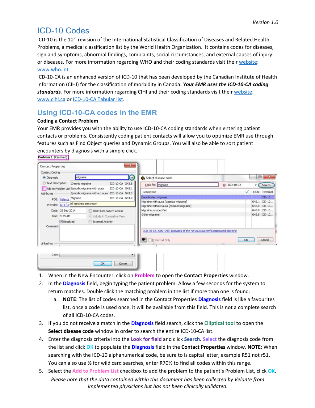 ICD-10 Codes