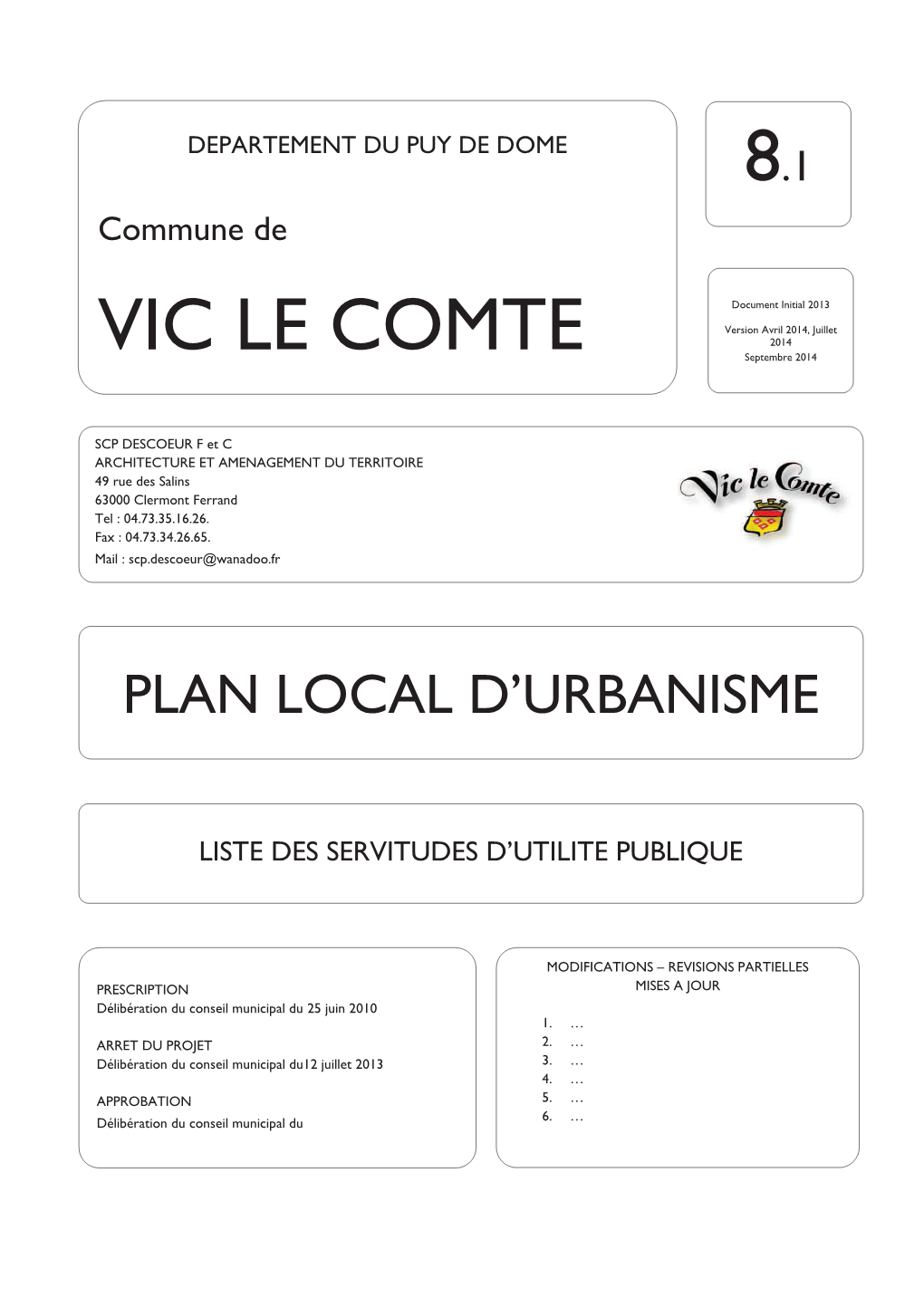 VIC LE COMTE Septembre 2014