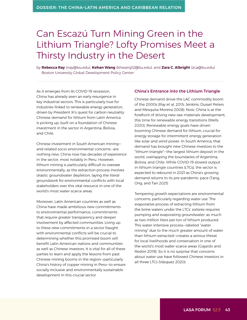 Can Escazú Turn Mining Green in the Lithium Triangle?