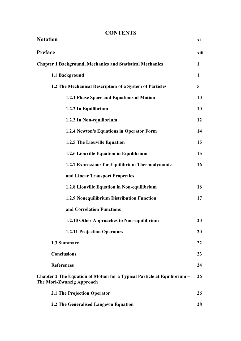 Chapter 1 Background, Mechanics and Statistical Mechanics 1