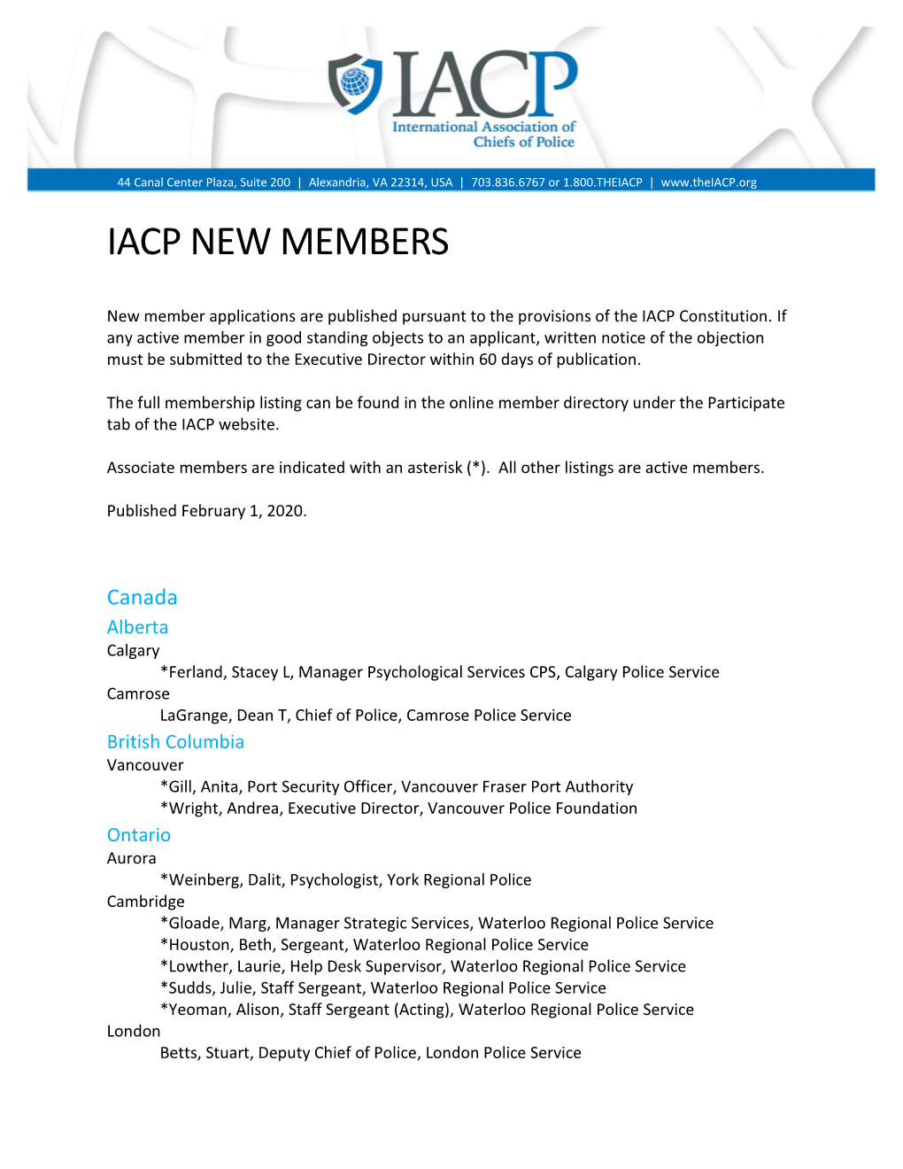 Iacp New Members