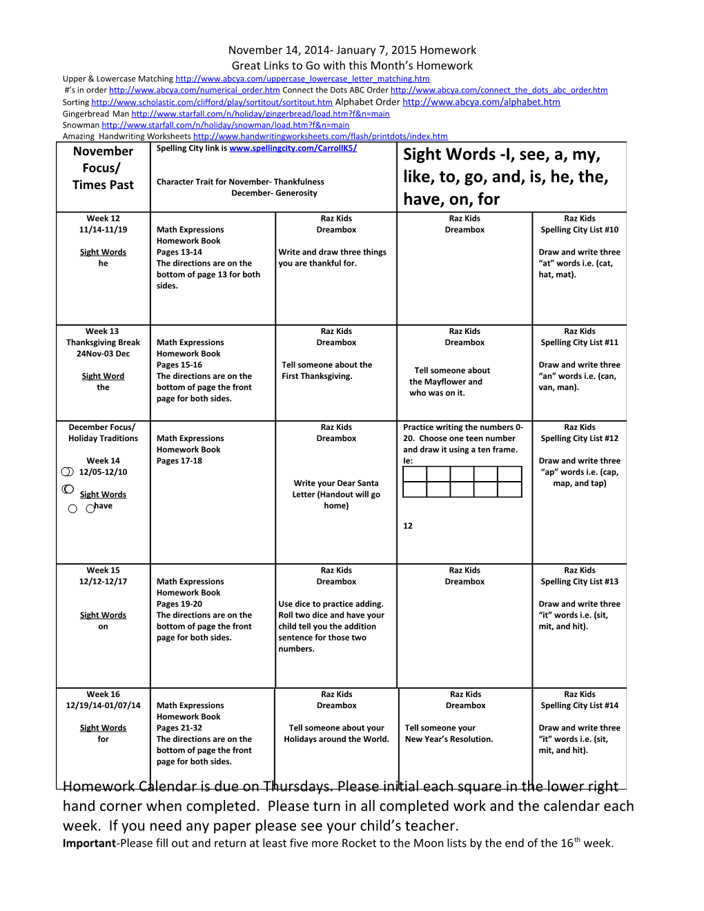 Great Links to Go with This Month S Homework