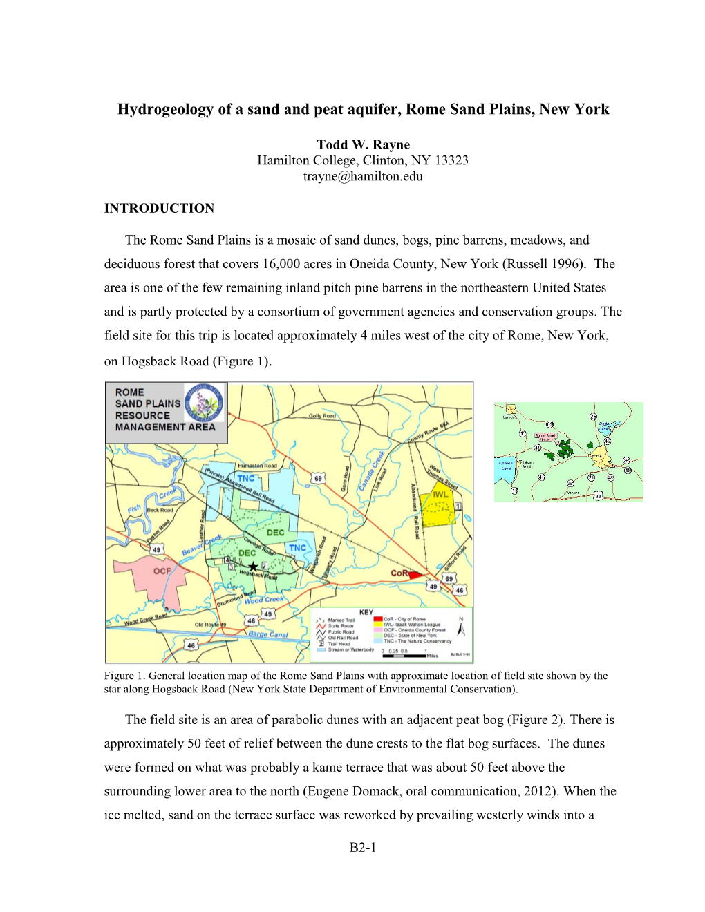 Hydrogeology of a Sand and Peat Aquifer, Rome Sand Plains, New York