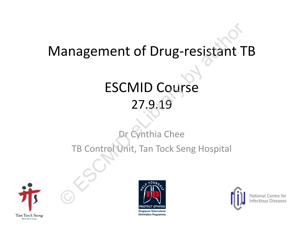 Treatment of MDRTB