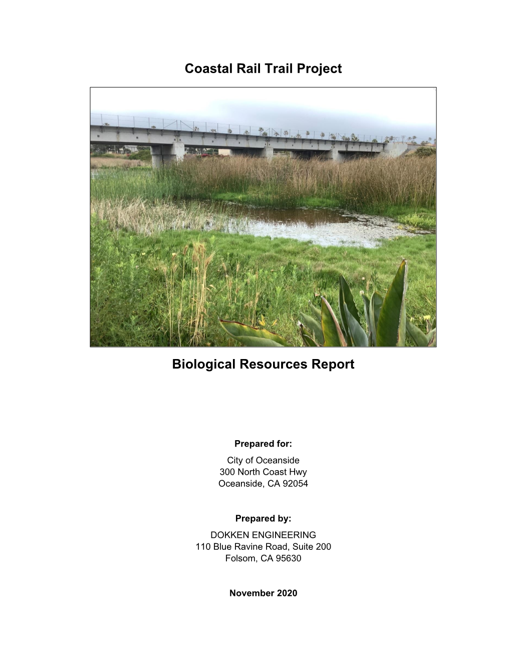 Coastal Rail Trail Project Biological Resources Report