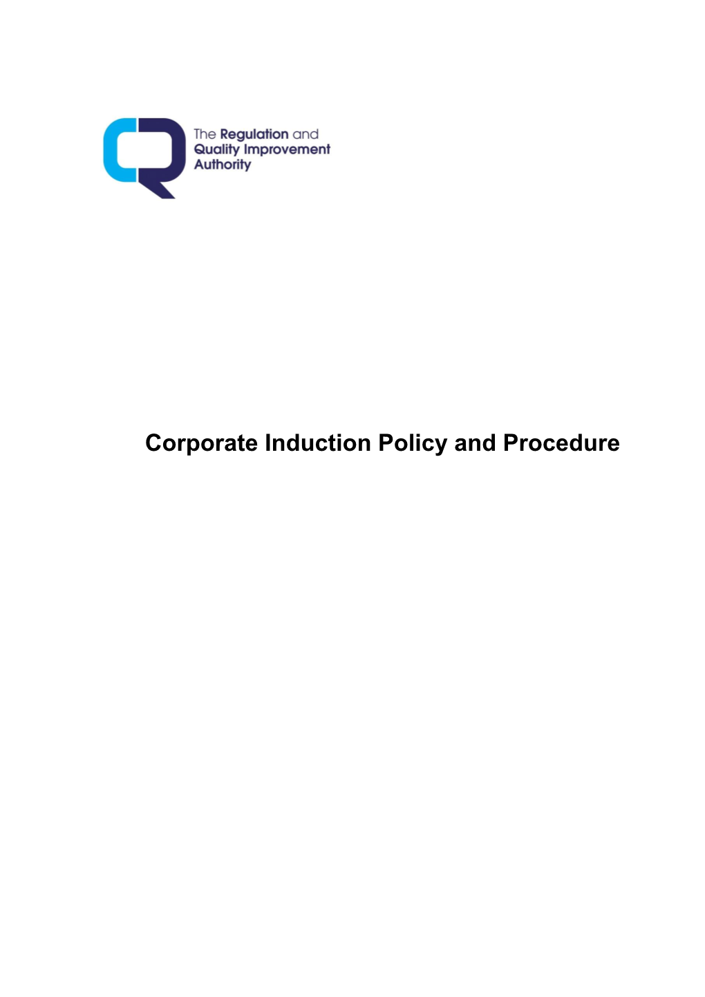 Corporate Induction Policy and Procedure