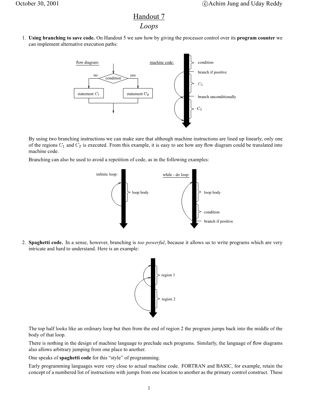 Handout 7 Loops