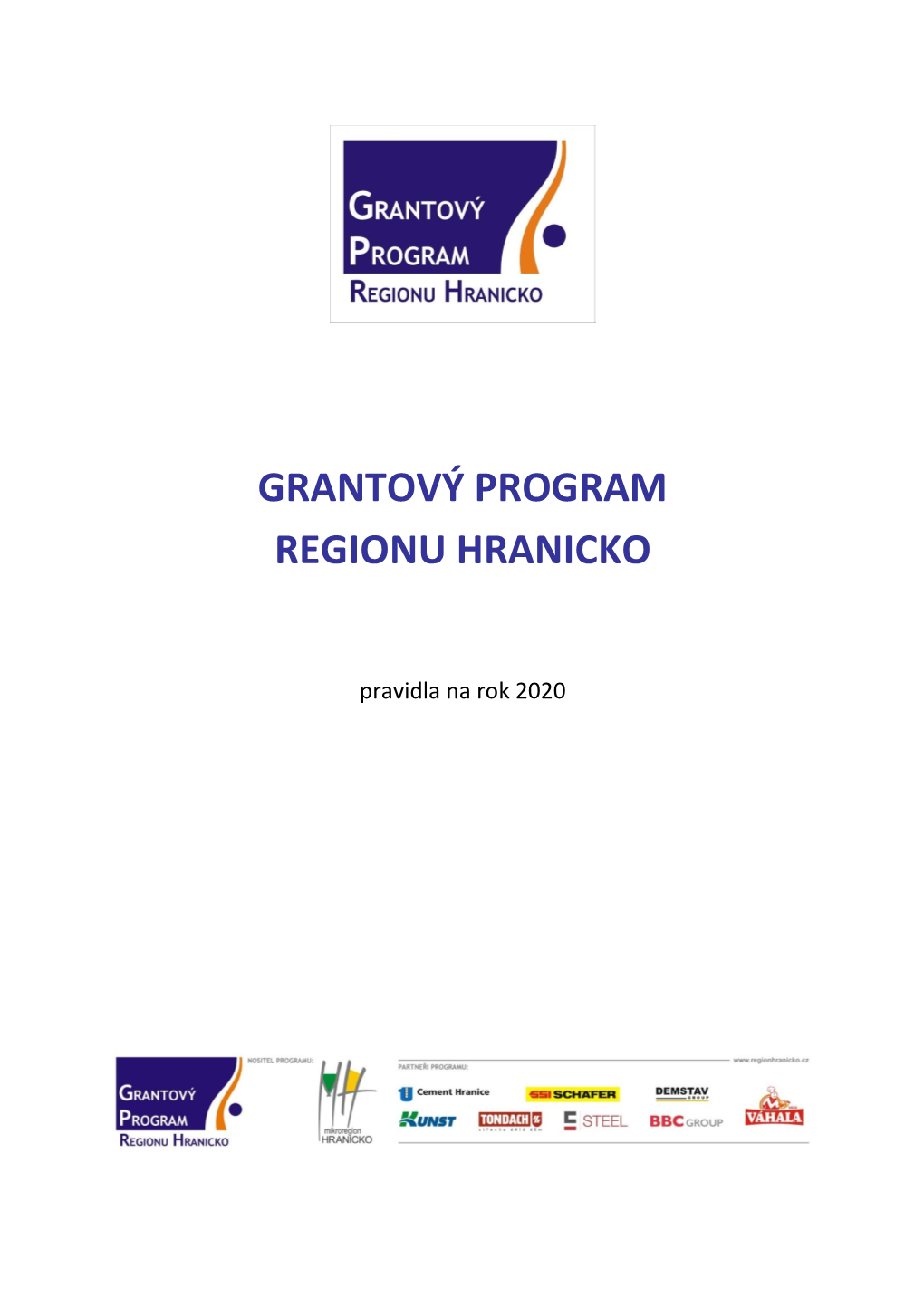 Grantový Program Regionu Hranicko