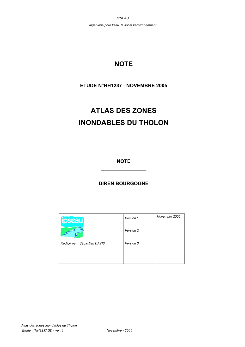 Atlas Des Zones Inondables Du Tholon