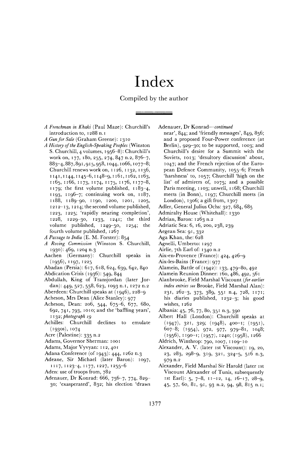 Explore the Index