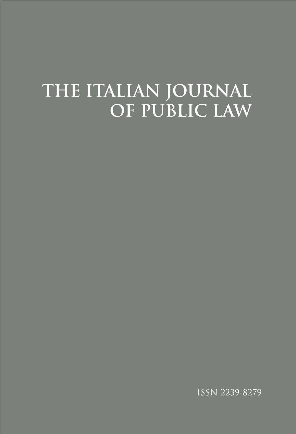 The Italian Journal of Public Law