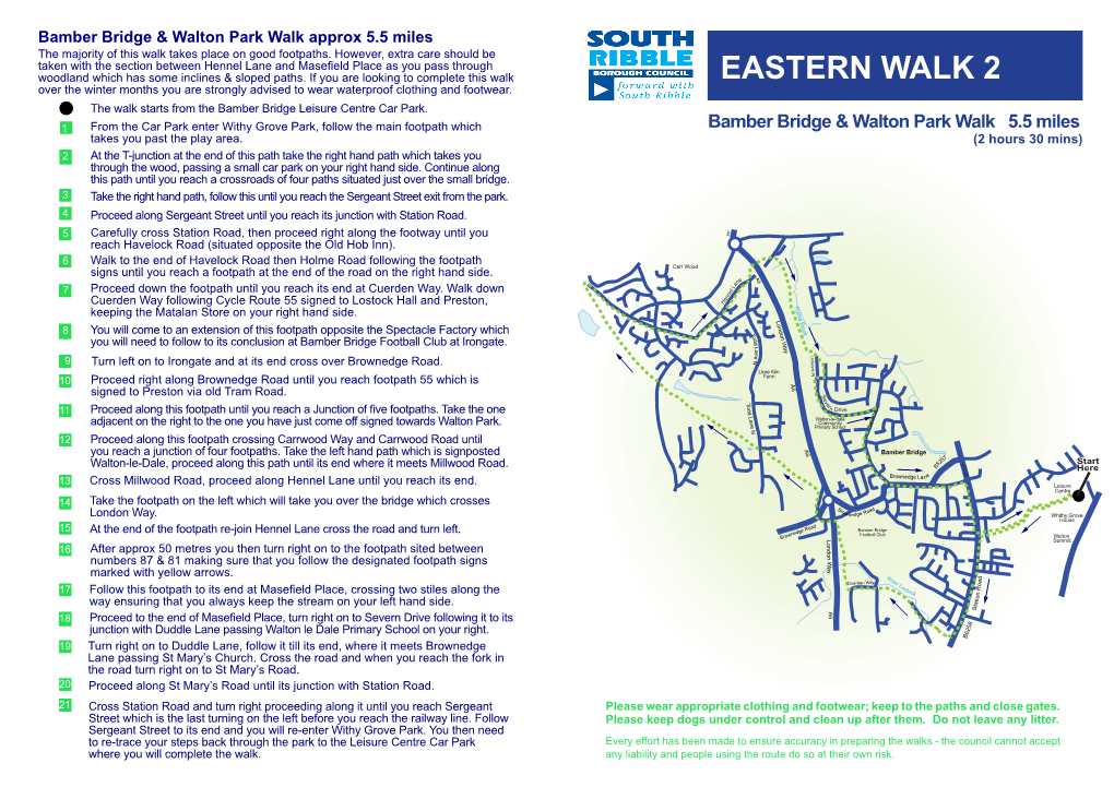 15. Bamber Bridge & Walton Park Walk (5.5 Miles)