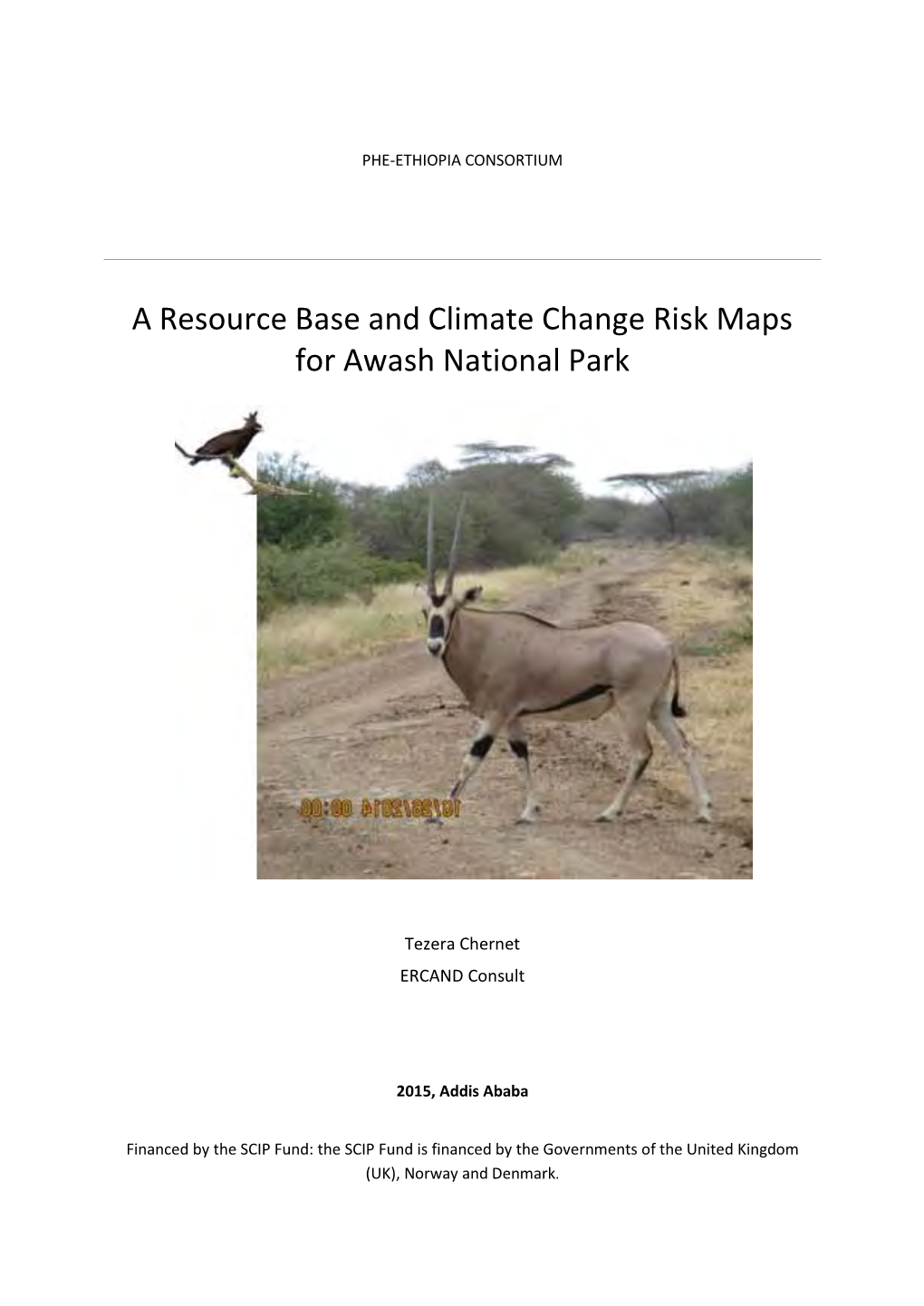 A Resource Base and Climate Change Risk Maps for Awash National Park