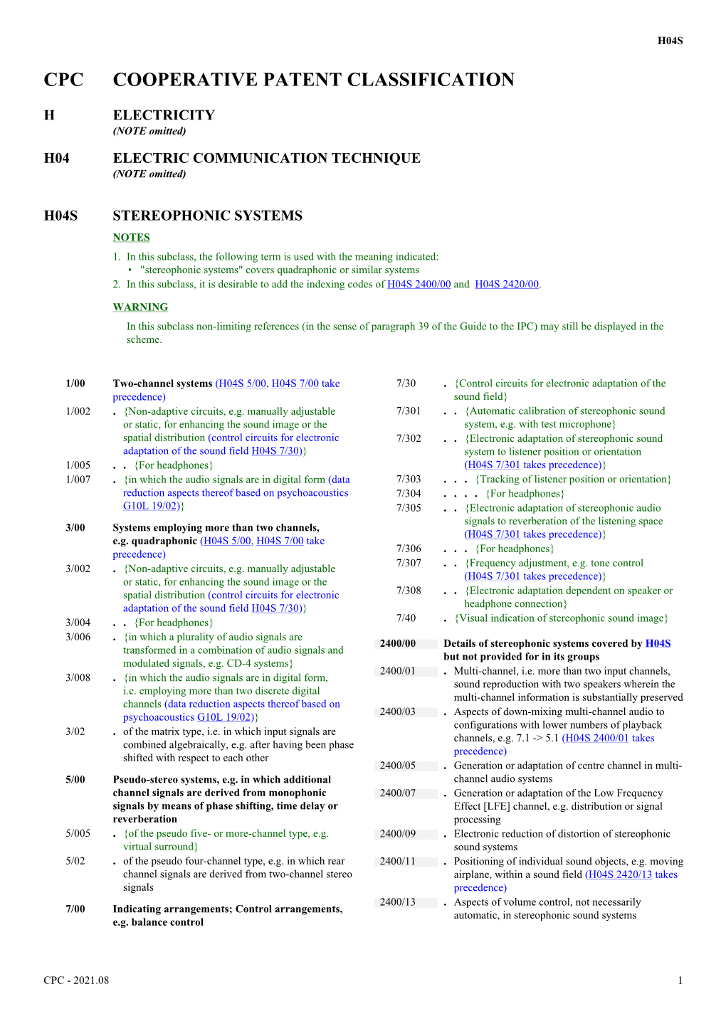 Stereophonic Systems Notes 1