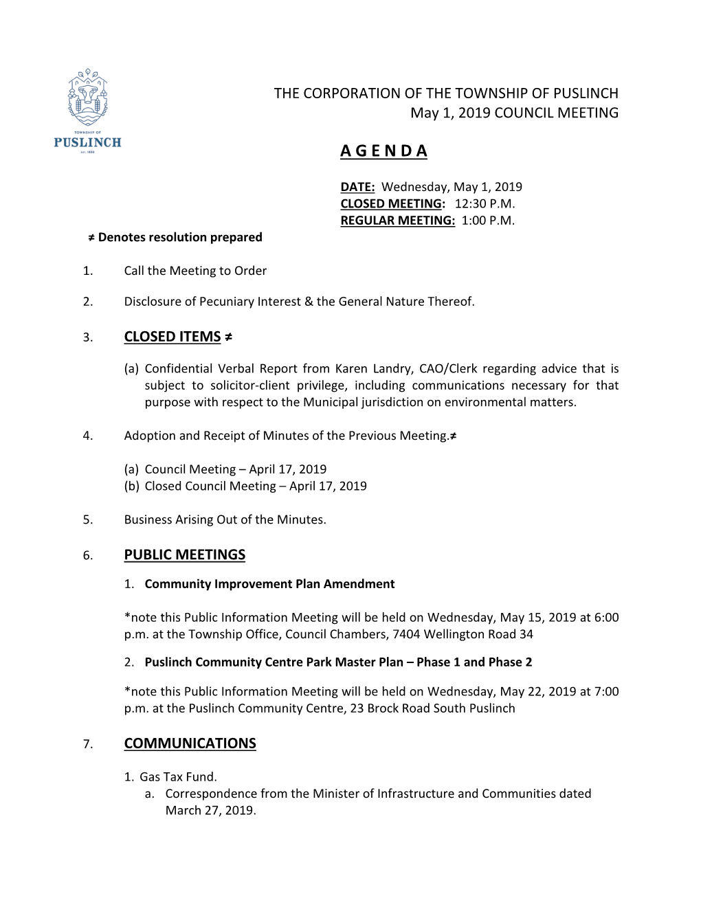 Council Agenda.Pdf