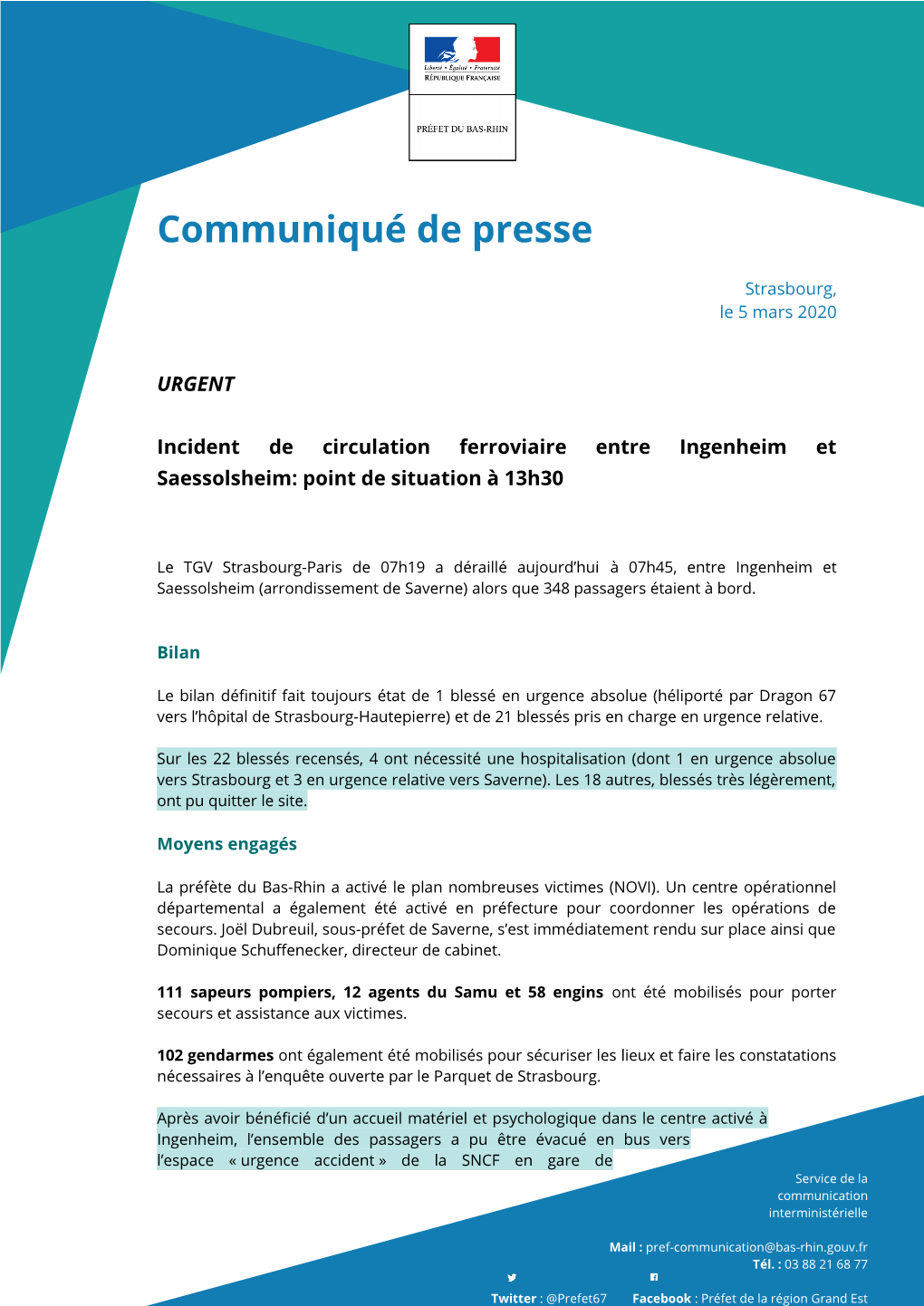 CP N°4 Du 5 Mars 2020