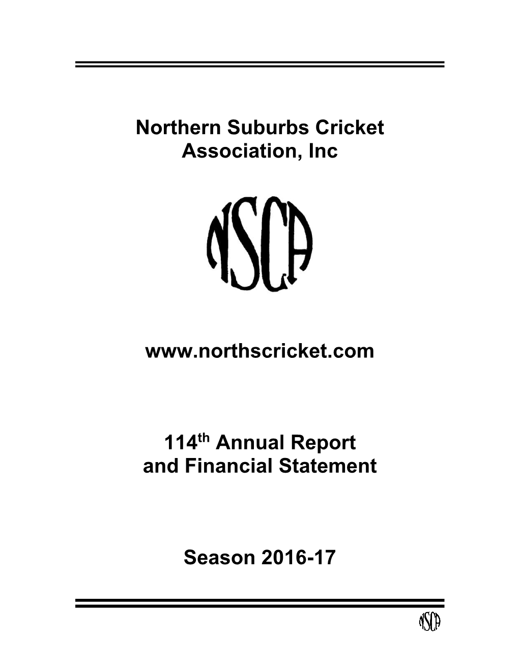 Northern Suburbs Cricket Association, Inc