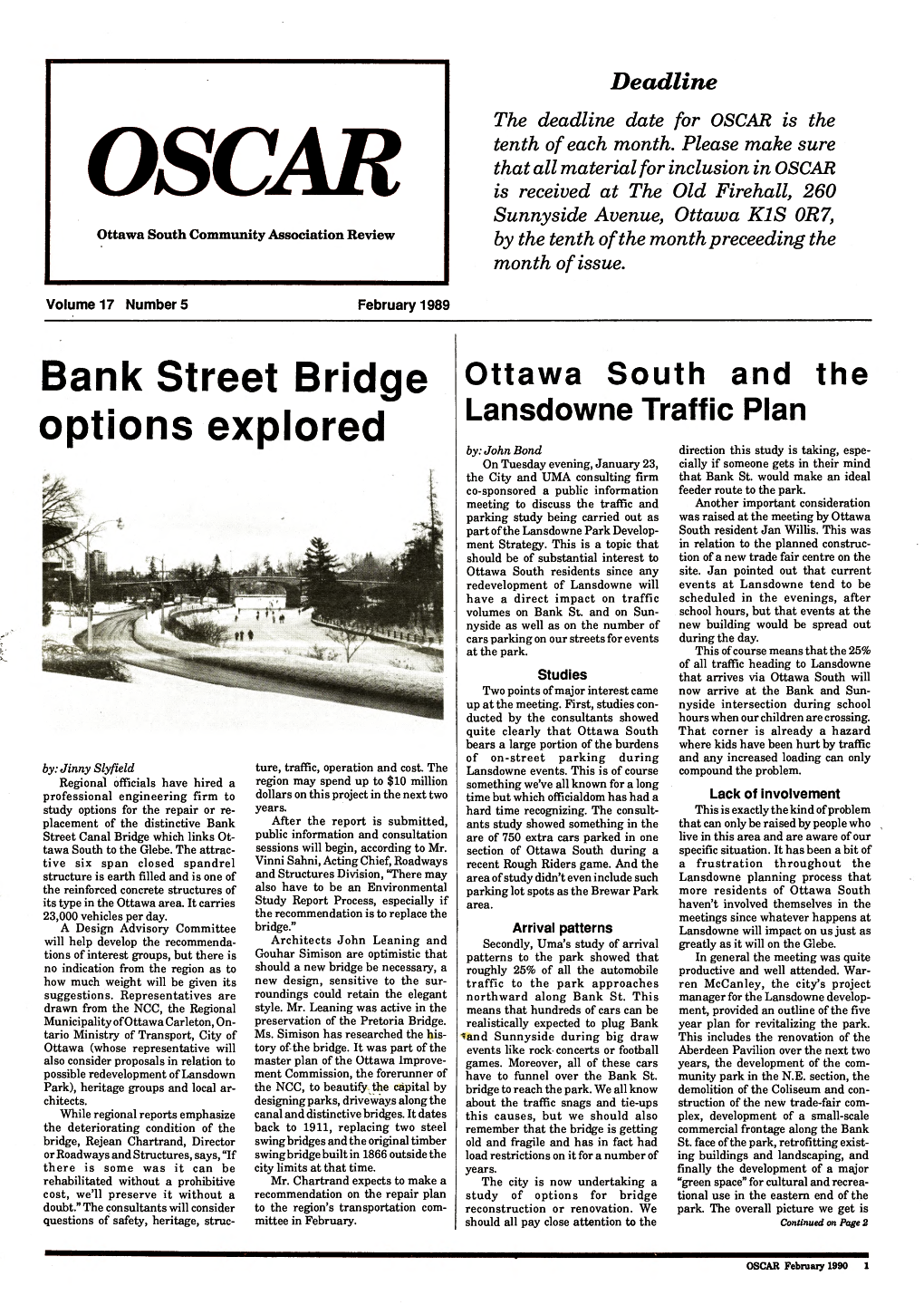 Bank Street Bridge Options Explored