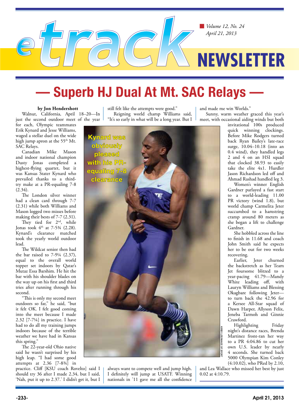 — Superb HJ Dual at Mt. SAC Relays —