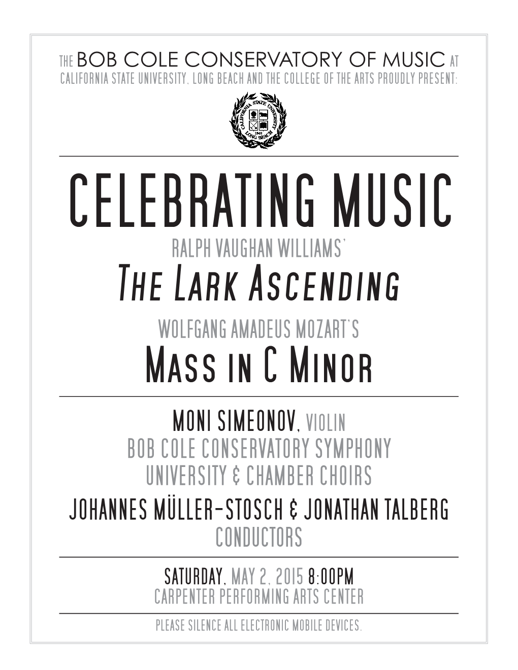 Mass in C Minor the Lark Ascending