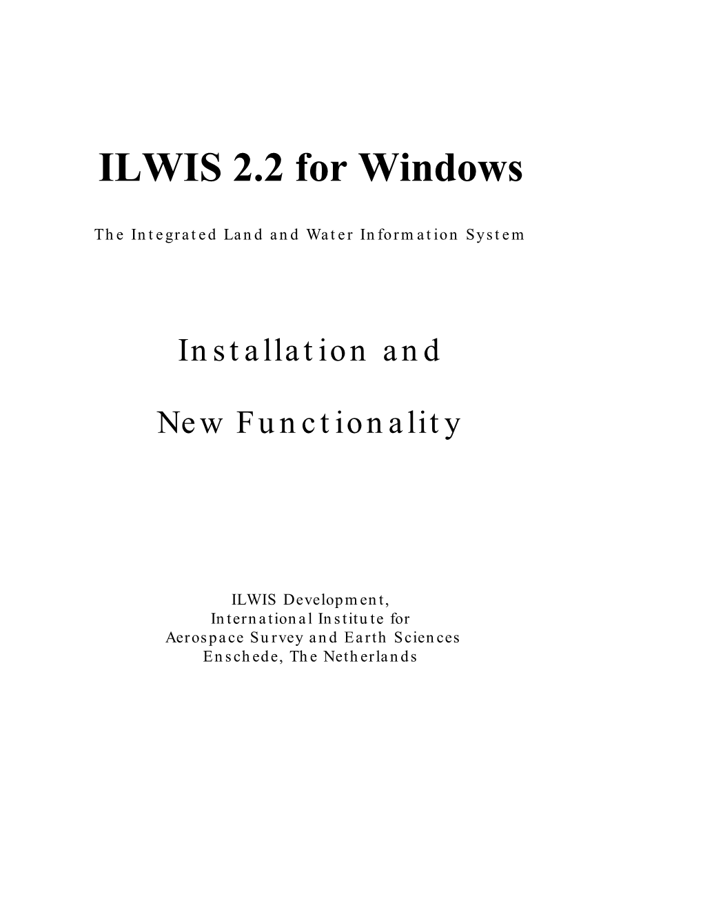 ILWIS 2.2 for Windows