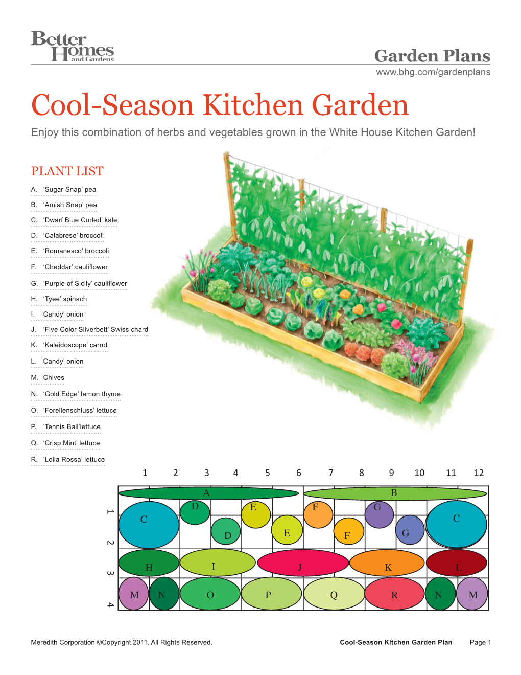 Cool-Season Kitchen Garden Enjoy This Combination of Herbs and Vegetables Grown in the White House Kitchen Garden!