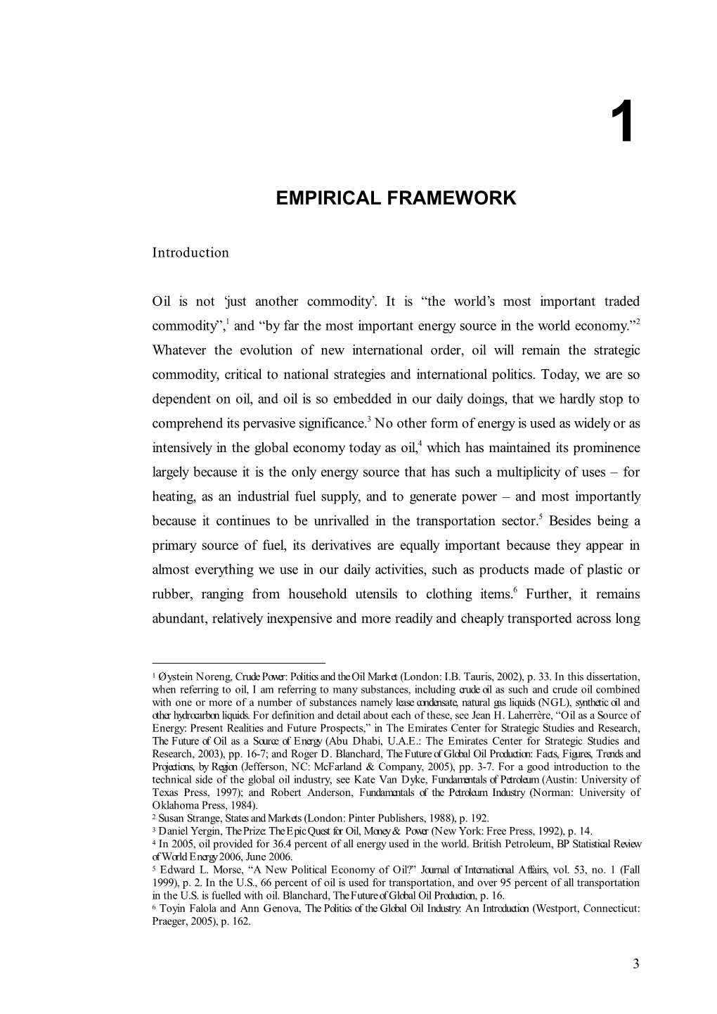 Empirical Framework